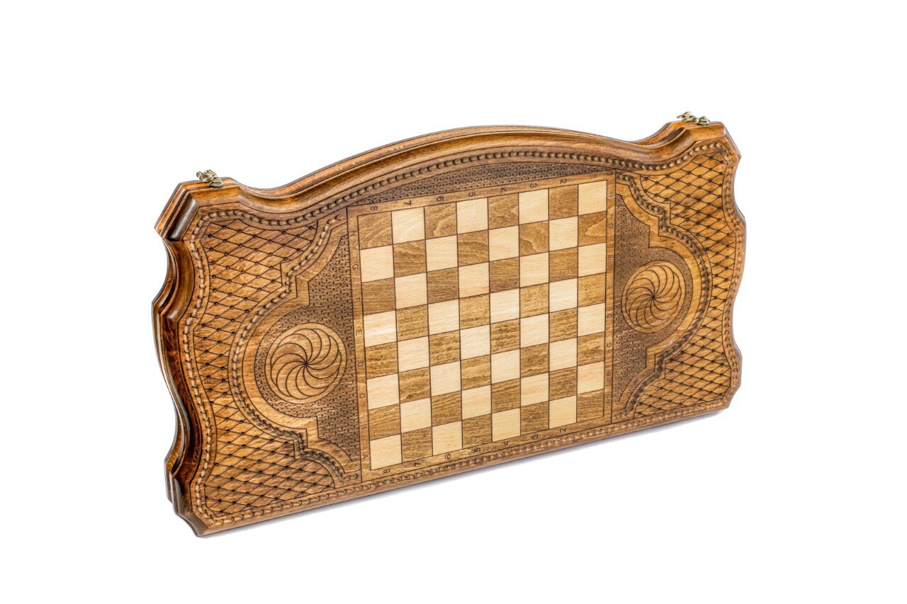 Backgammon Deer with copyrighted contour outline 24" x 12"