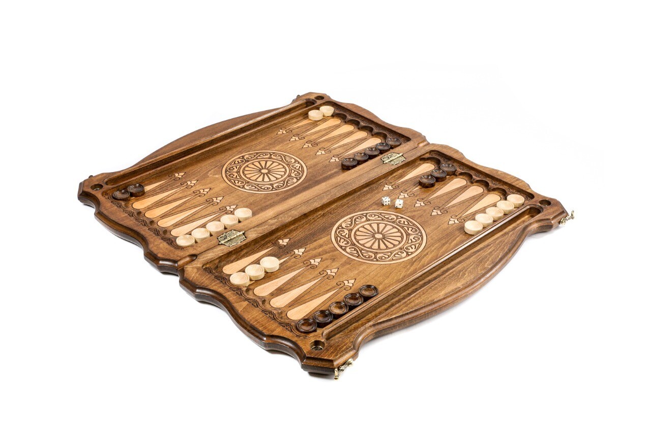 Backgammon Deer with copyrighted contour outline 24" x 12"