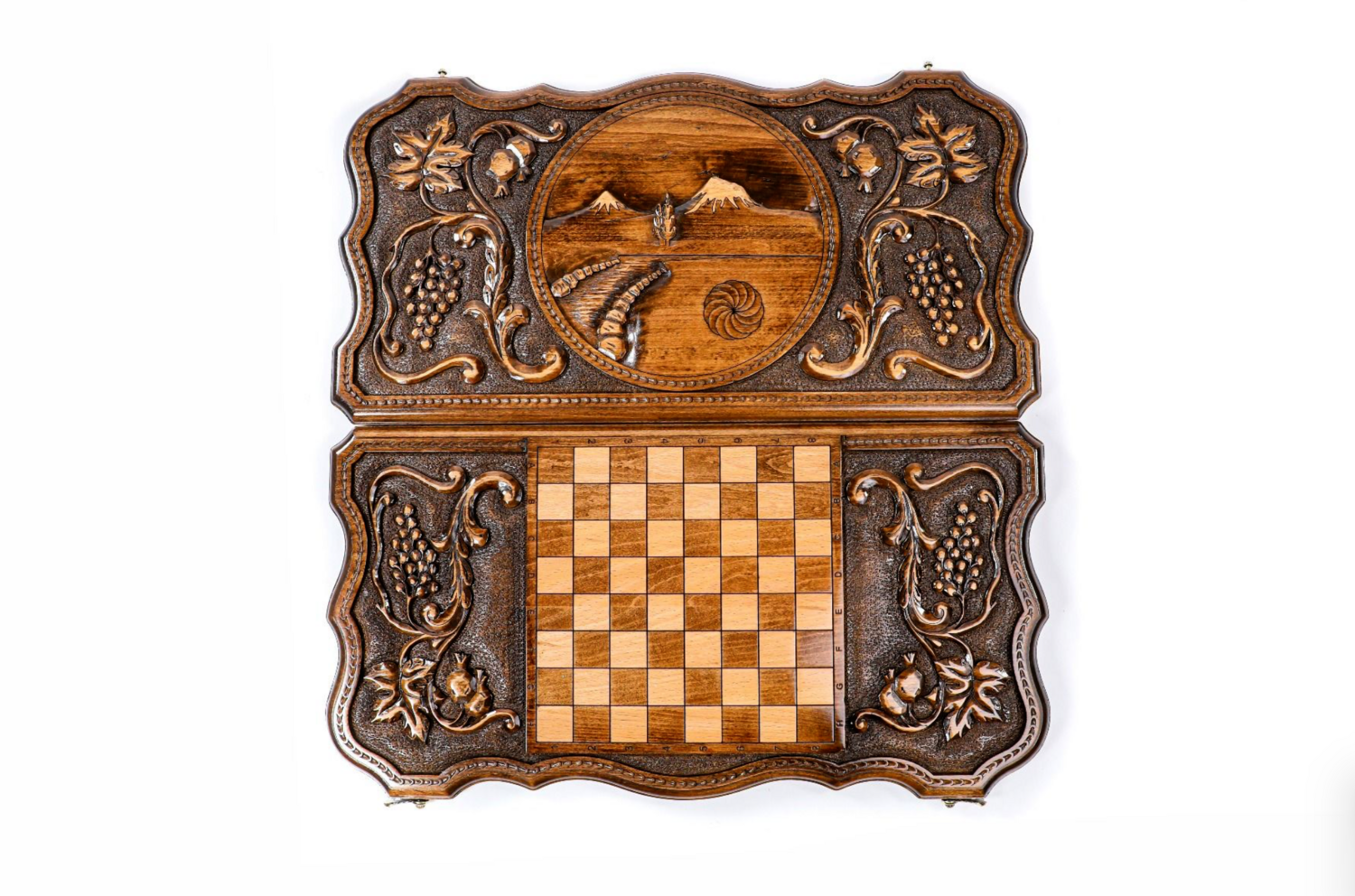 Backgammon Geghard with copyrighted contour outline 24 " 12"