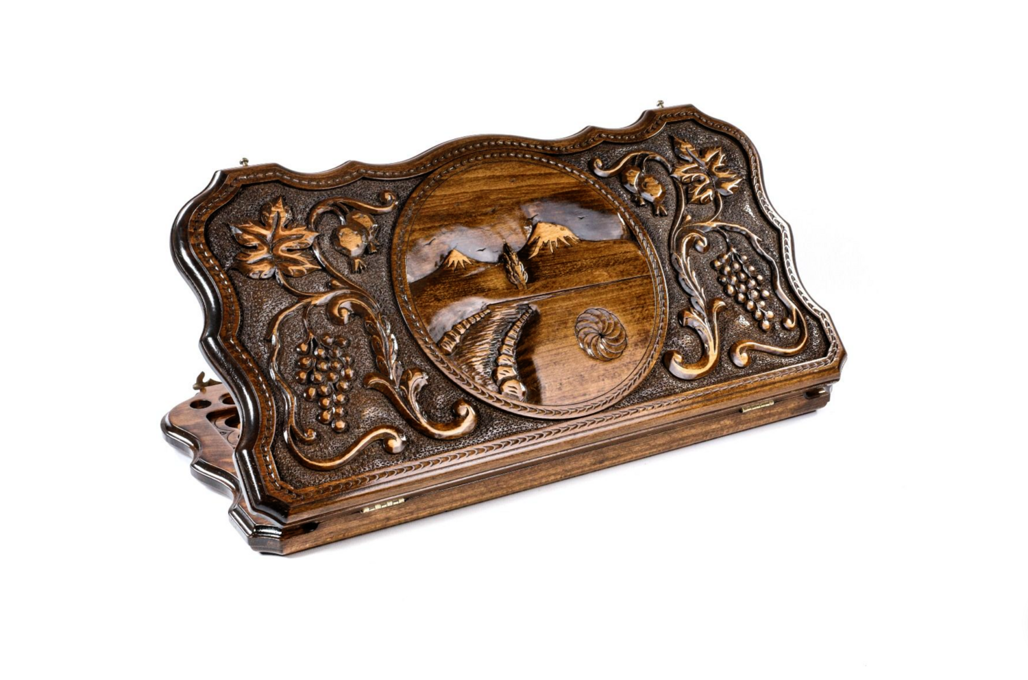 Backgammon Geghard with copyrighted contour outline 24 " 12"