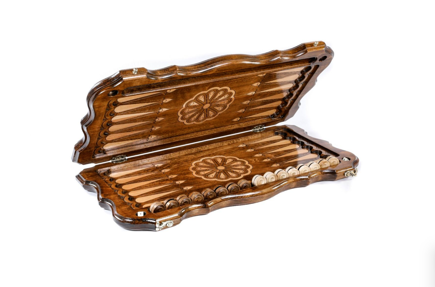 Backgammon Geghard with copyrighted contour outline 24 " 12"