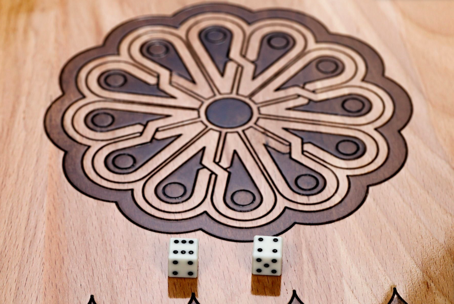 Eternity backgammon classic white 24" x12"