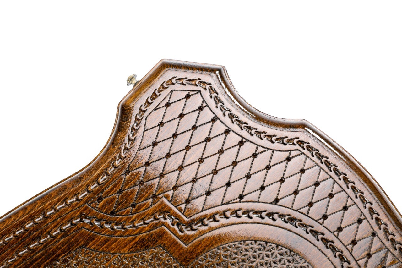 Eternity backgammon with copyrighted contour outline 24" x 12" x 2"