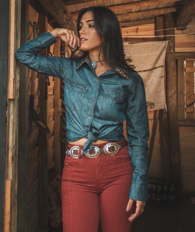 Ounce Neck Denim Shirt