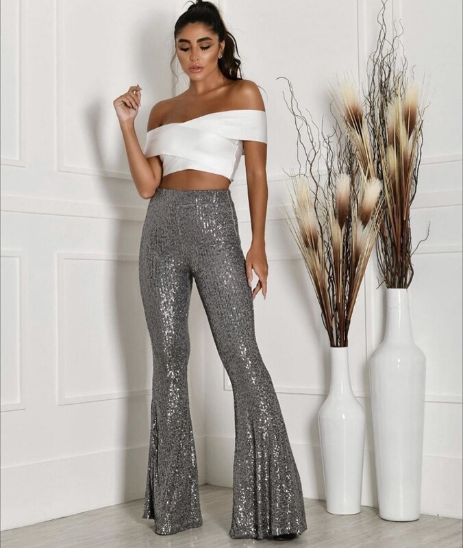 Flare Sequin Pants