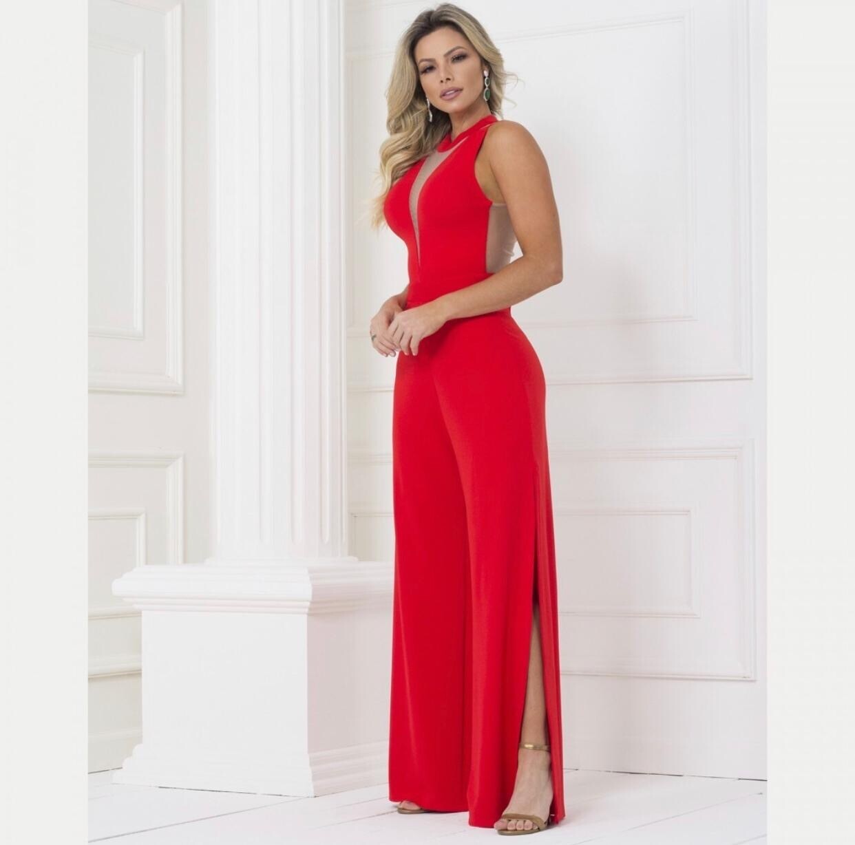 Jumpsuit Deep Neckline