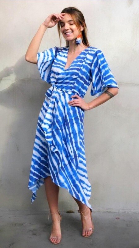 Midi Dress Tie Dye Lace