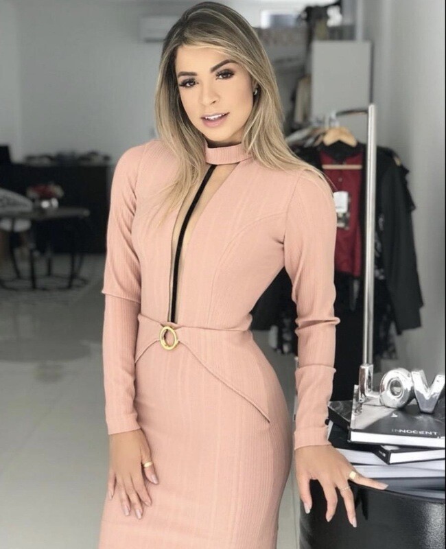 Tulle Detail Belt Midi Dress