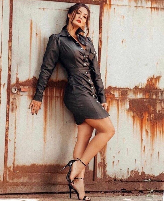 Dress Organic Leather With Belt