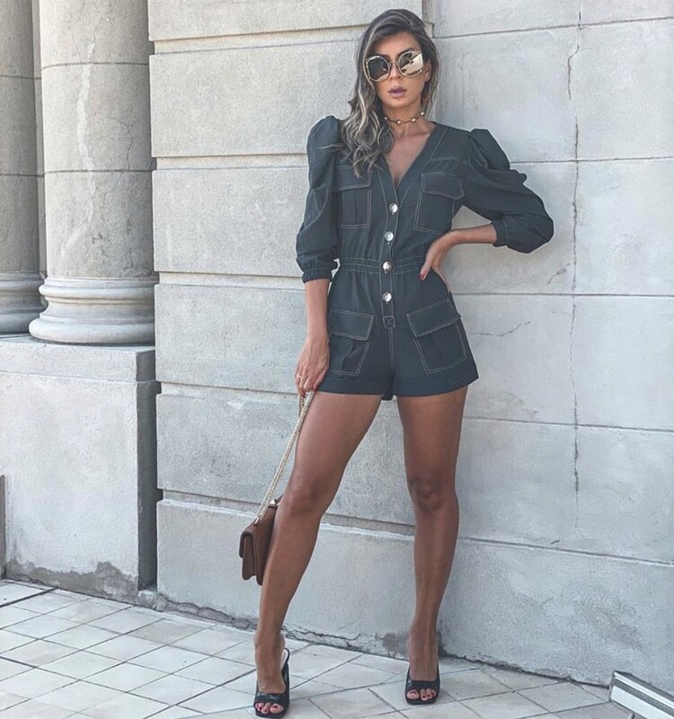 Denim Overalls With Pockets