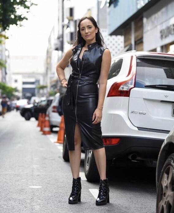 Midi Dress Organic Leather