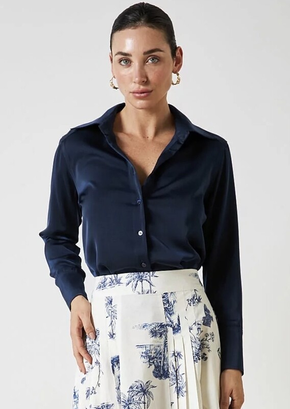 Shirt Satin Long Sleeve