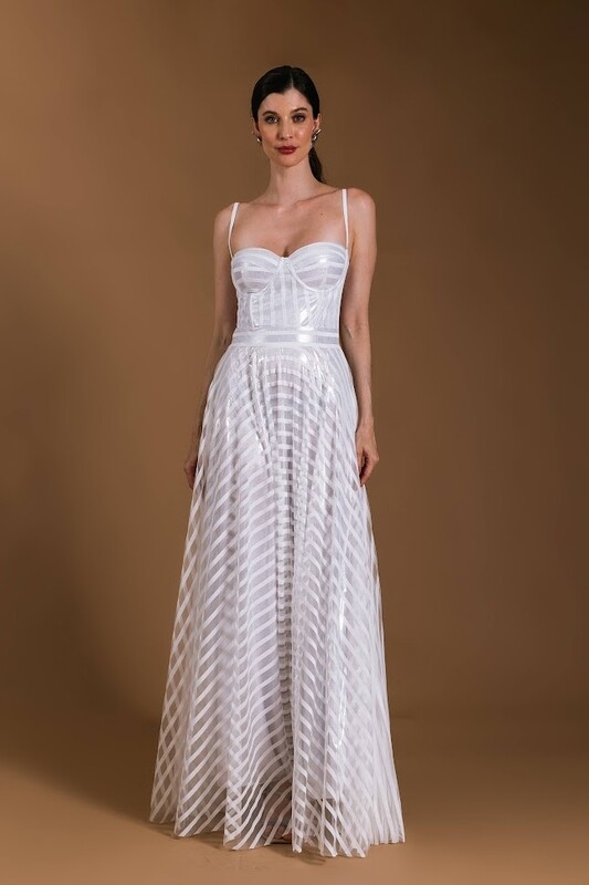 Maxi Dress Thin Strap Tulle