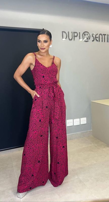 Animal Print Tank Top/Pants Set