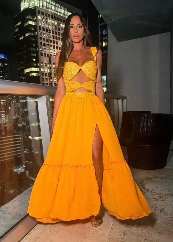 CutOut Front Slit Maxi Dress
