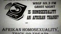 AFRIKAN HOMOSEXUALITY TRICK OR TREAT? SISTER AFRIKITIS POTENTIAL VIBES