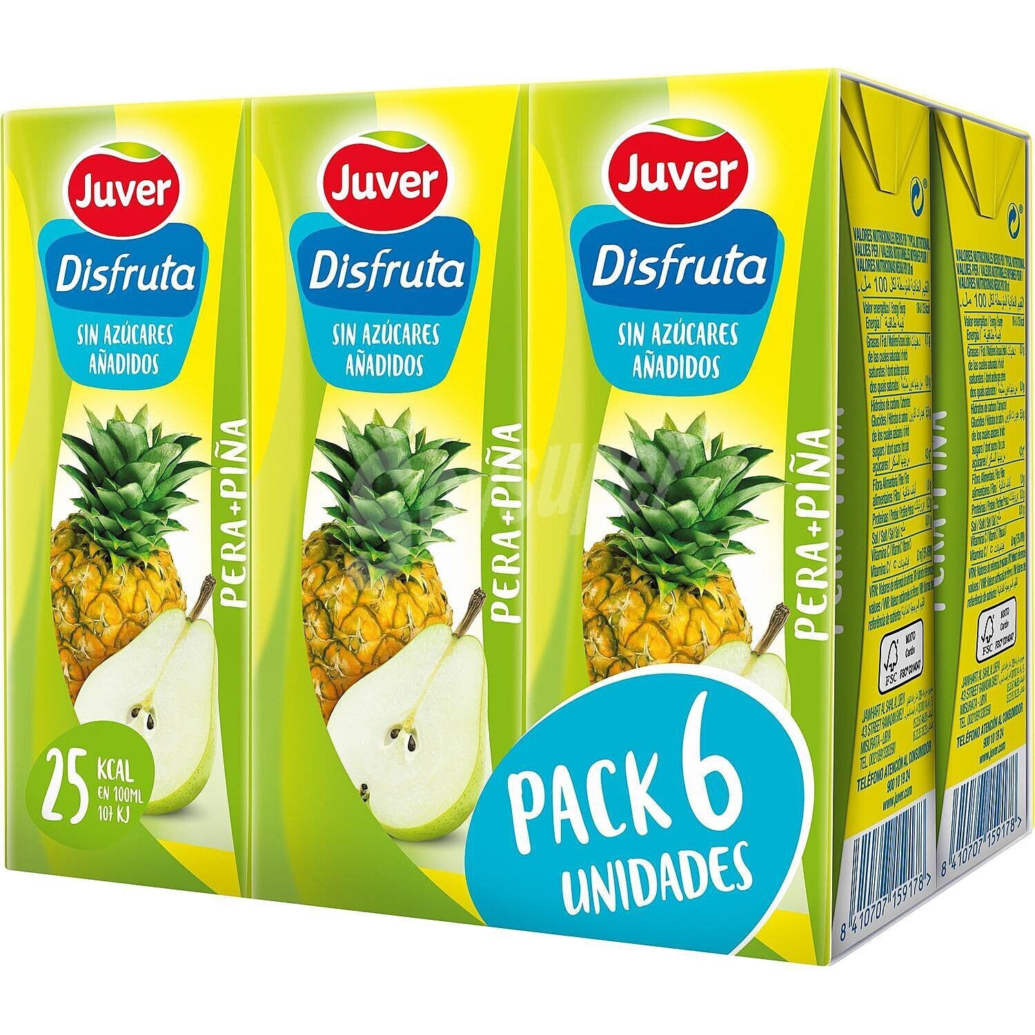 ZUMO NECTAR JUVER DISFRUTA PIÑA  PACK 6U