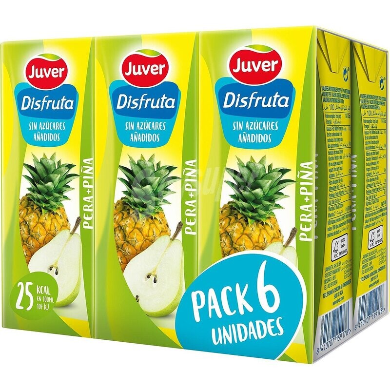 ZUMO NECTAR JUVER DISFRUTA PIÑA  PACK 6U