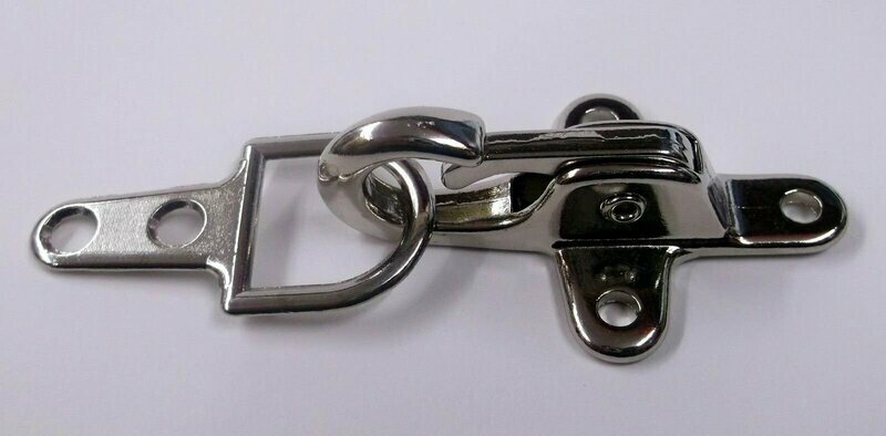 Kuttenverschluss Lederwesten Aufnietkarabiner Hakenverschluss in Chrom,