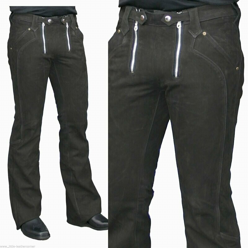 CARPENTER Rinder Lederhose Zunfthose Zimmermannshose Nubukleder Scorpion Retro
