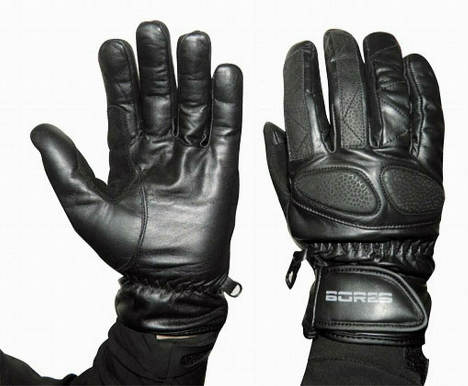 Bores Driver Motorradhandschuhe - schwarz - Rindsleder