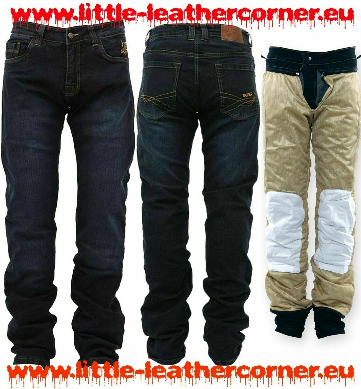 Bores Live - Motorradhose Jeans Herren - Wasserabweisend - BorteXX Aramid - blau