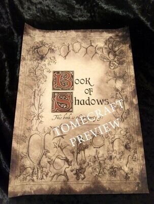 Book of Shadows Title Page (Gothic edition)