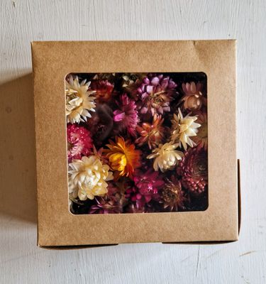 Dried Helichrysum, Loose Strawflower Heads, Mixed Colours