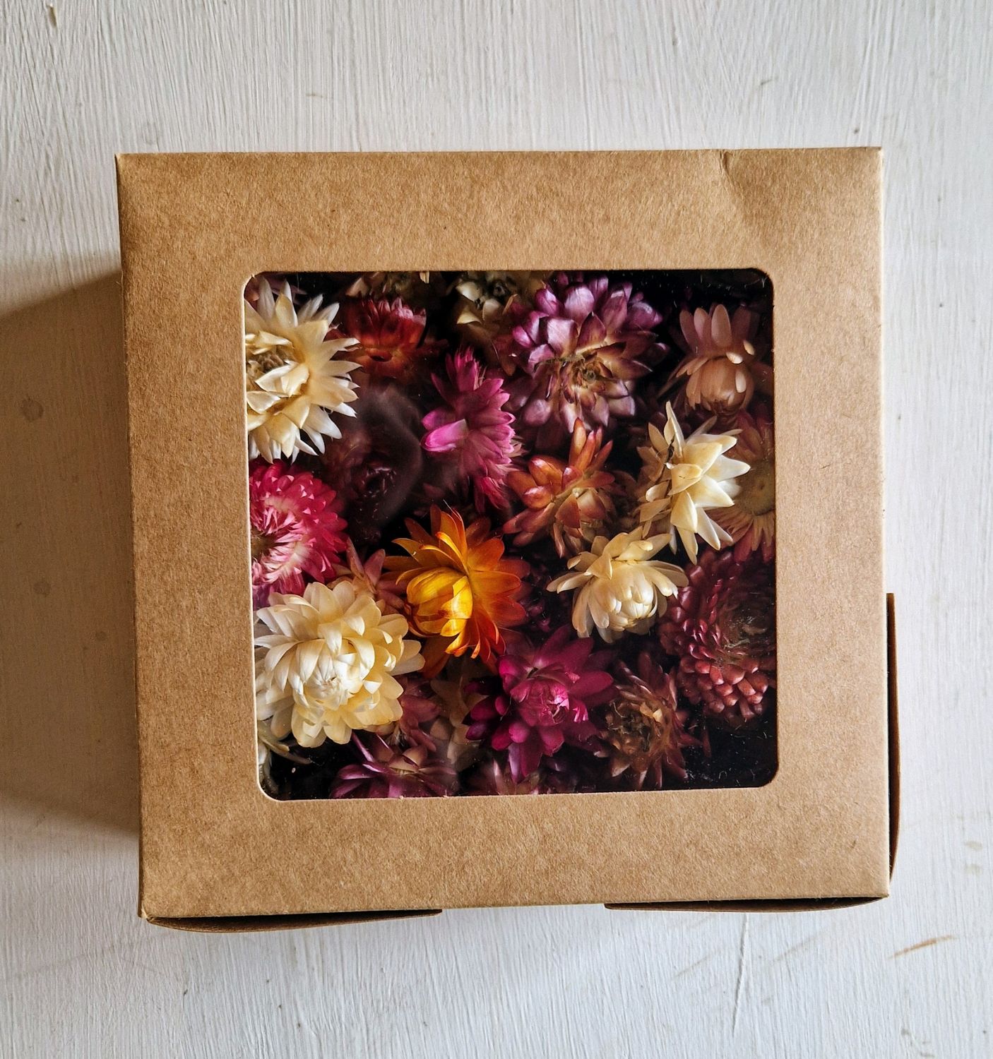 Dried Helichrysum, Loose Strawflower Heads, Mixed Colours