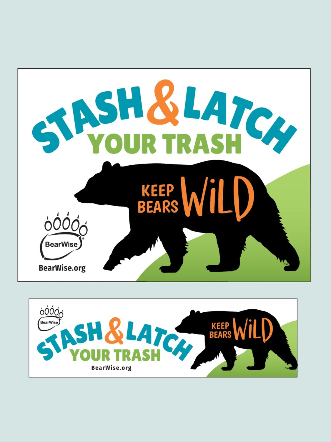 Stash & Latch Your Trash stickers