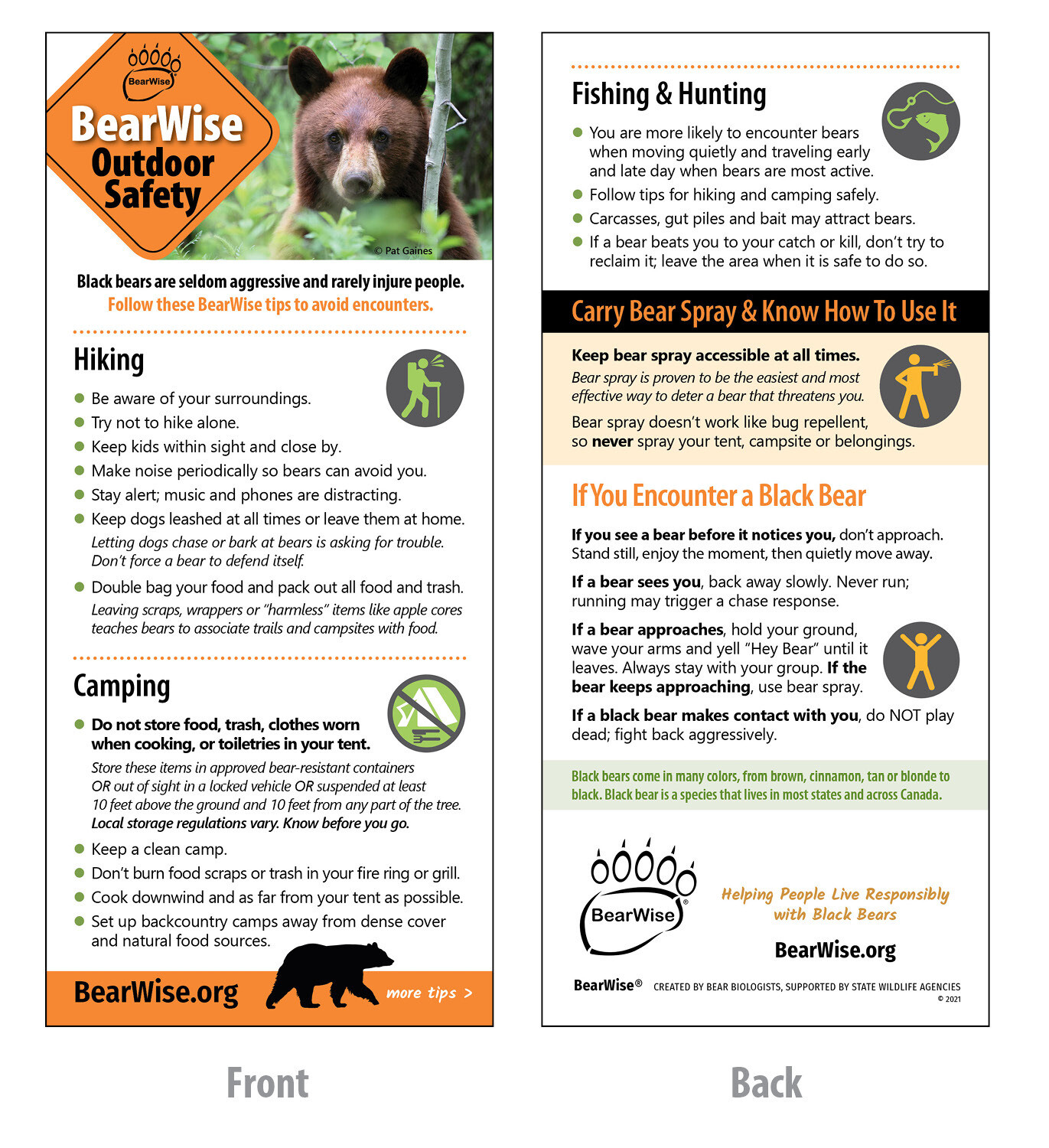 BearWise Outdoor Safety Card