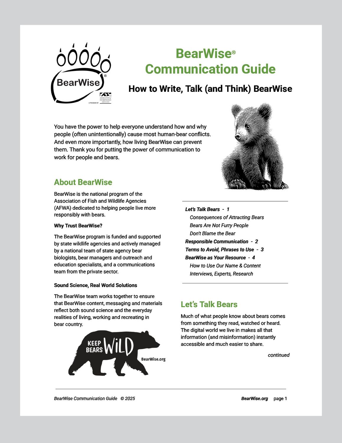 BearWise Communication Guide