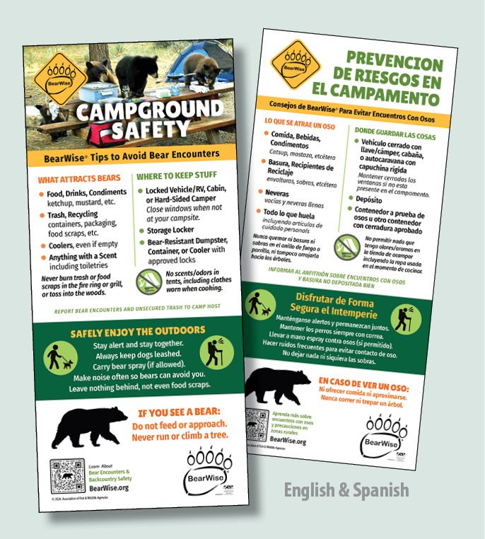 BearWise Campground Safety Card BearWise Campground Safety Card