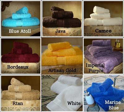 Crown Jewel Bath Towels Set Luxurious , 100 % Giza  Egyptian Cotton. Weight 30.0 Lb\Dz. 1 Set.