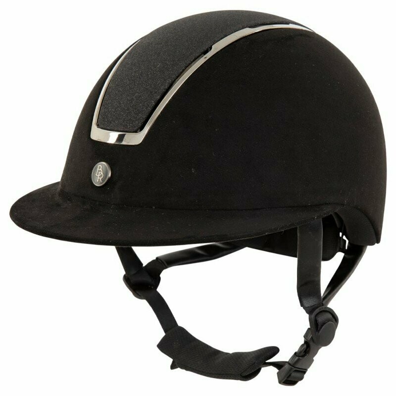 BR Riding helmet Omega Microfiber Glitter, Black, Gr.58-60