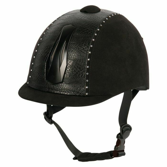 Sicherheitsreithelm, Pro One Croco Crystal new, Größe: S, Farbe: schwarz