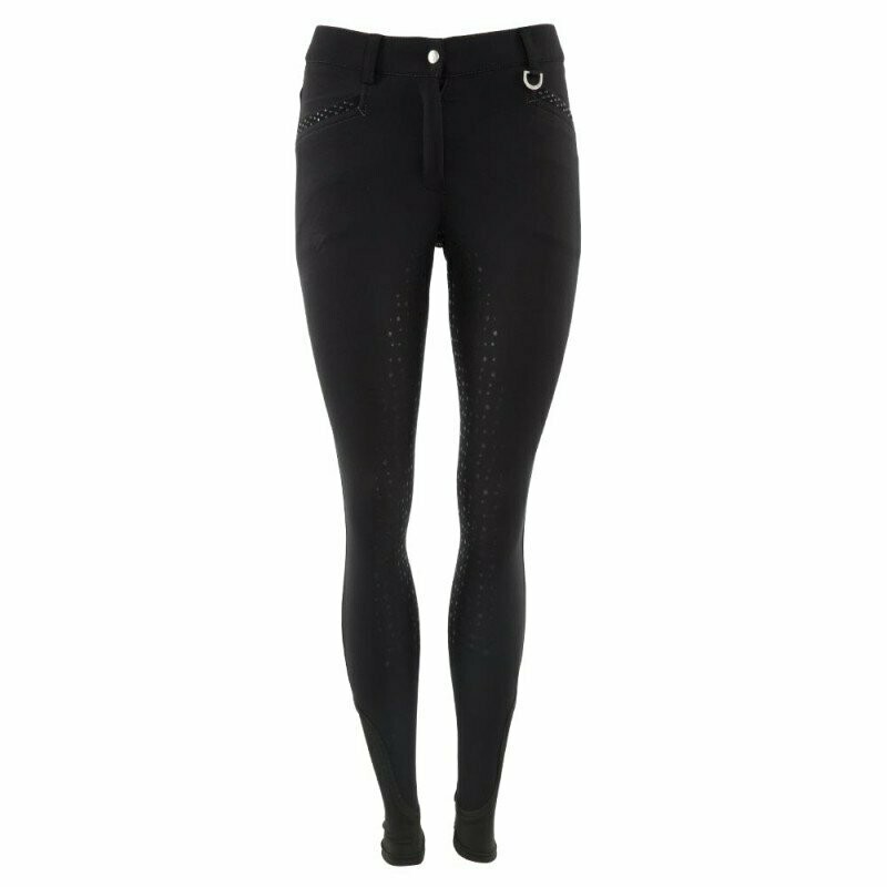 BR Breeches Mercedes Ladies Silicone Trim, Farbe: Schwarz, Größe: 46