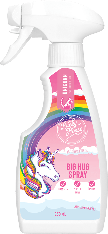 Lucky horse unicorn knuffel spray new