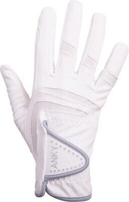 Anky Gloves C-wear Reithandschuhe, white, new