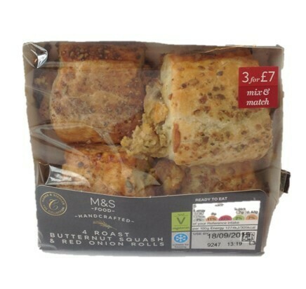 M&S Roast Butternut Squash & Red Onion Rolls M&S Roast Butternut Squash & Red Onion Rolls