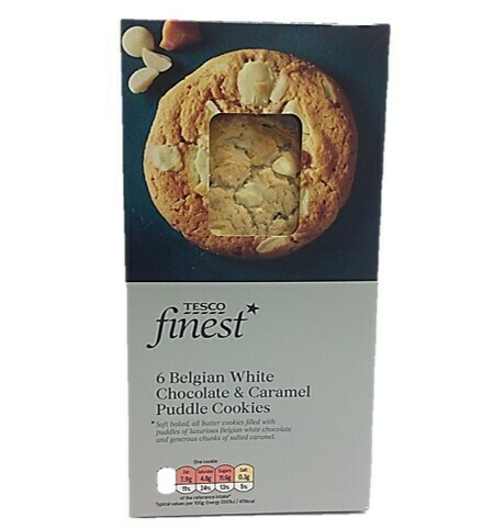 Tesco Finest White Chocolate &amp; Caramel Puddle Cookie
