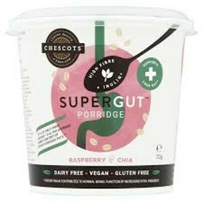Chescots SuperGut Porridge Raspberry &amp; Chia Pot