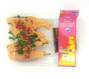 Morrisons Salmon Skewers with Chilli, Lime and Soy