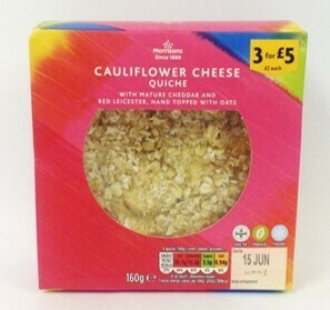 Morrisons Cauliflower Cheese Quiche with Oat Crumble