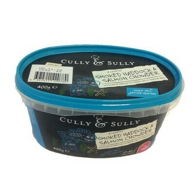 Cully & Sully A Lightly Smoked Haddock & Salmon Chowder with Fresh Parsley & Cream