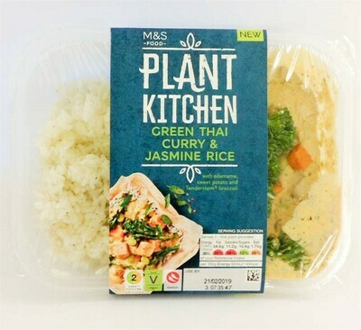 M&amp;S Plant Kitchen Green Thai Curry &amp; Jasmine Rice