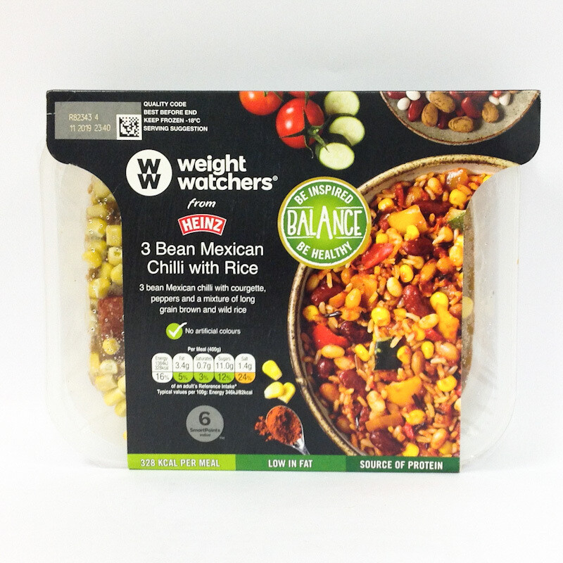 Weight Watchers 3 Bean Mexican Chilli with Rice