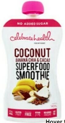 Celebrate Health Coconut, Banana, Chia and Cacao Smoothie