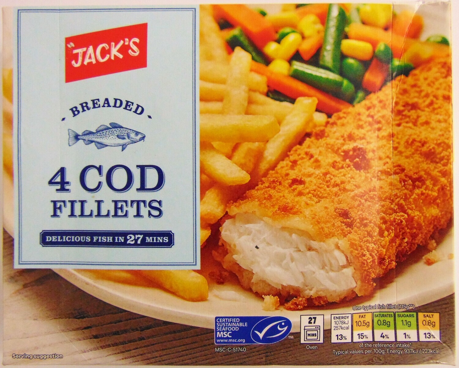 Jack&#39;s Breaded 4 Cod Fillets