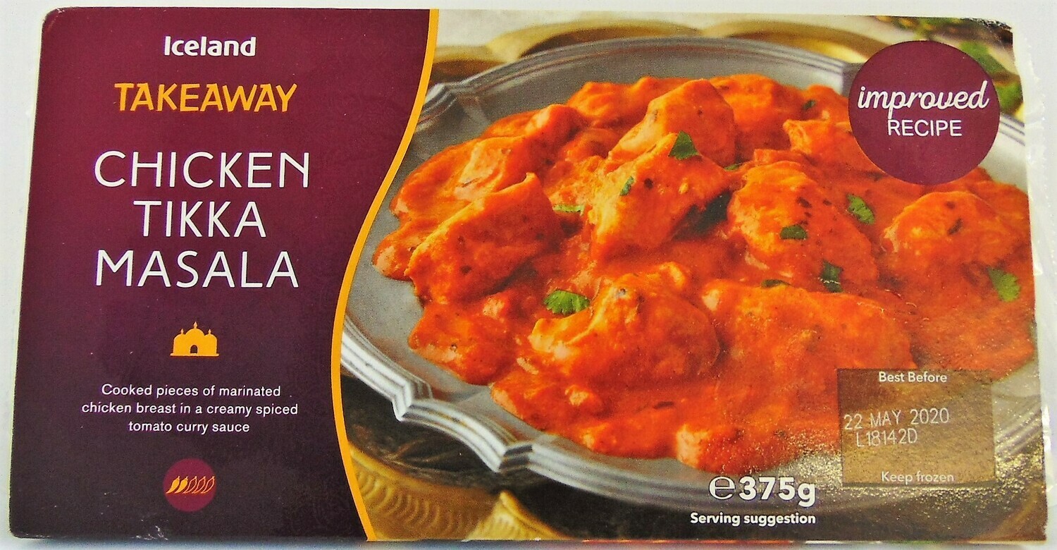 Iceland Takeaway Chicken Tikka Masala (No palm oil)